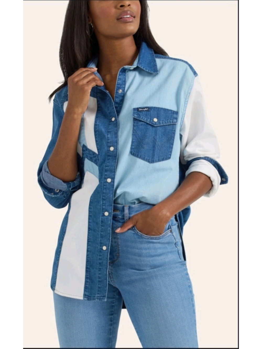 Wrangler Retro Boyfriend Western Snap Shirt